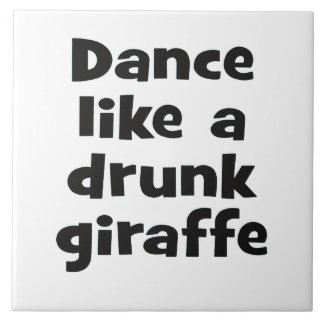 Dance drink giraffe bf tegeltje