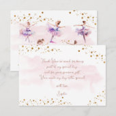 Dance en twirl ballerina bedankkaart (Voorkant / Achterkant)