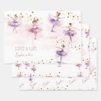 Dance en twirl ballerina inpakpapier vel