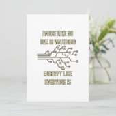 Dance Encrypt Programming Feestdagenkaart (Staand voorkant)