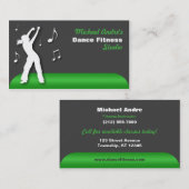 Dance Fitness Green Visitekaartjes (Voorkant / Achterkant)