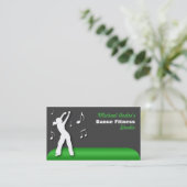Dance Fitness Green Visitekaartjes (Staand voorkant)