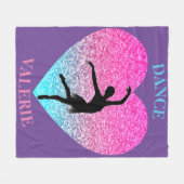 Dance Fleece Blanket w/ Persoonlijke naam (Voorkant (Horizontaal))