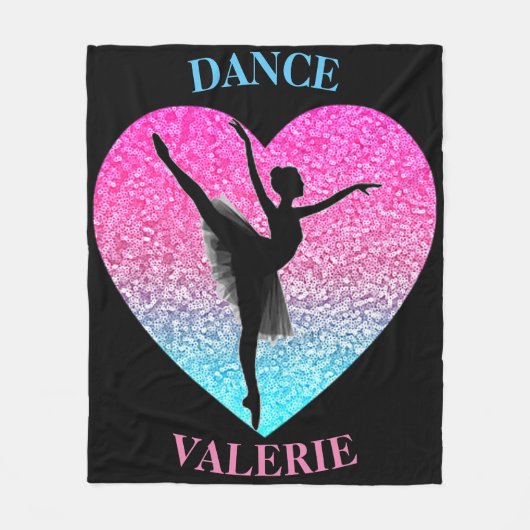 Dance Fleece Blanket w/ Persoonlijke naam Deken (Voorkant)