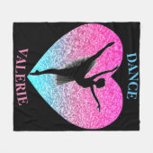 Dance Fleece Blanket w/ Persoonlijke naam Deken (Voorkant (Horizontaal))
