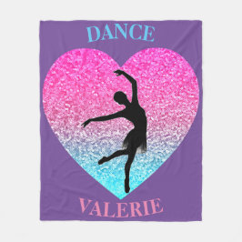 Dance Fleece Blanket w/ Persoonlijke naam Deken
