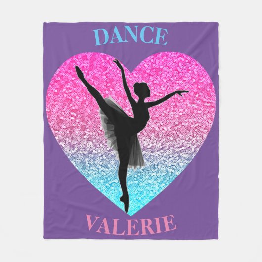 Dance Fleece Blanket w/ Persoonlijke naam Deken (Voorkant)