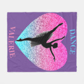 Dance Fleece Blanket w/ Persoonlijke naam Deken (Voorkant (Horizontaal))