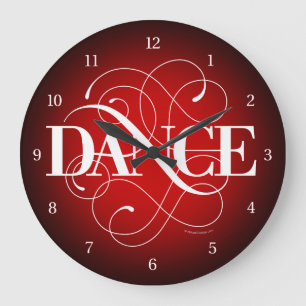 Dance Flourish Large Clock Grote Klok