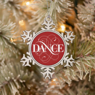 Dance Flourish Snowflake Pewter kerstversiering Tin Sneeuwvlok Ornament
