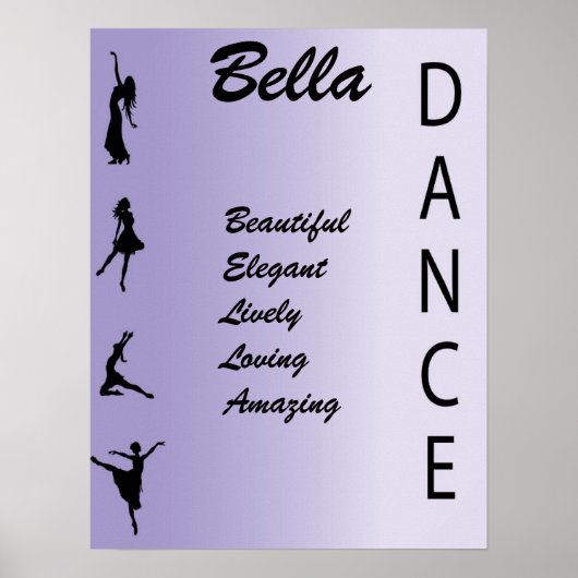Dance Girls Nom Art Wall Imprimer Poster (Devant)
