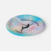 Dance Happy Birthday Custom Swirl Paper Bord (Gekanteld)