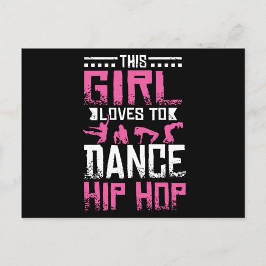 Dance Hip Hop Girl Briefkaart (Voorkant)
