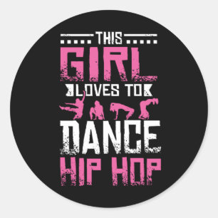Dance Hip Hop Girl Ronde Sticker