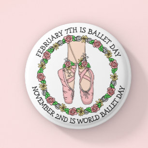 Dance Holiday   Balletdag Ronde Button 5,7 Cm
