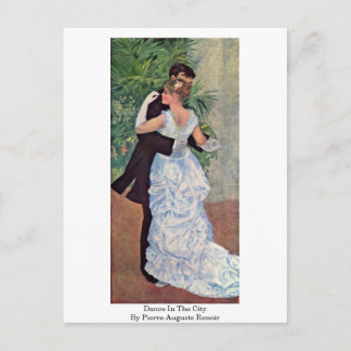 Dance in de stad door Pierre-Auguste Renoir Briefkaart