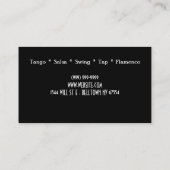 Dance instructeur Studio Lessons Ballet Visitekaartje (Achterkant)