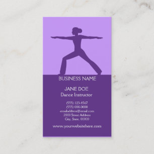 Dance Instructor Business Card Template Visitekaartje