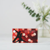 Dance Instructor Business Card Template Visitekaartje (Staand voorkant)