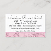 Dance Instructor | Roze ballet Dancer | Ballerina Visitekaartje (Achterkant)