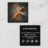 Dance, Instructor, Studio Vierkante Visitekaartje (Voorkant / Achterkant)