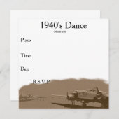 Dance Invite 1940 Kaart (Voorkant / Achterkant)