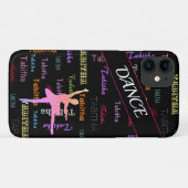 Dance iPhone Case met persoonlijke naam overal ove (Achterkant (horizontaal))