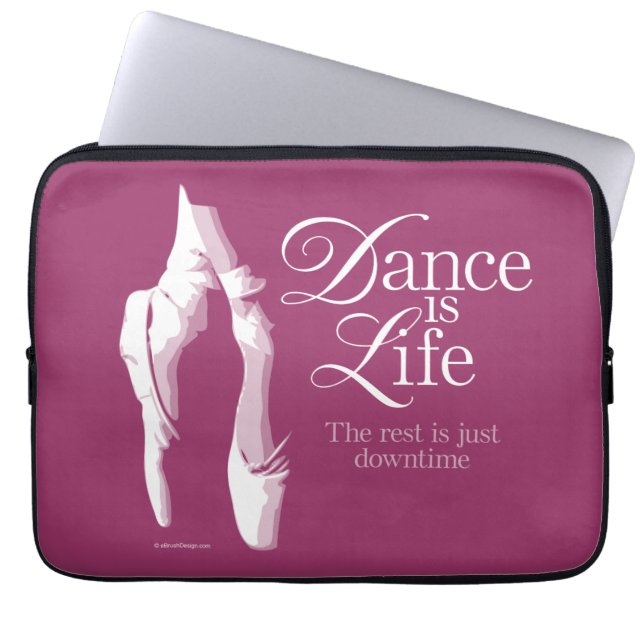 Dance is life laptop sleeve (Voorkant)