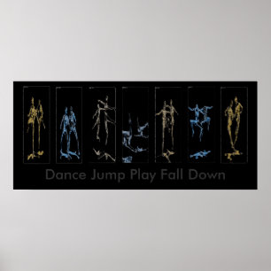 Dance Jump Play-Herfst omlaag Poster