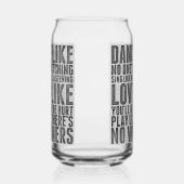 Dance Like No One's Watching Grunge Quote Blikvorm Glas (Rechts)