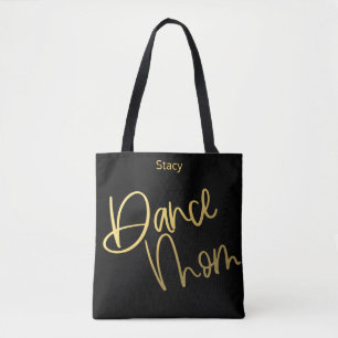 Dance Mam Gold en Black Cute Personalized Draagtas