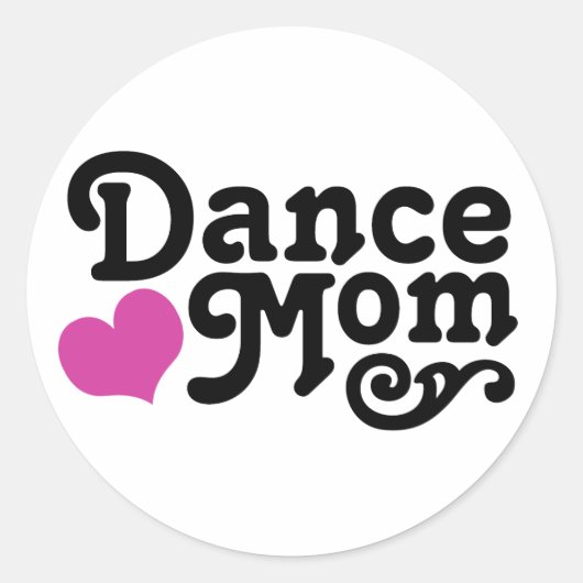 Dance mama ronde sticker (Voorkant)