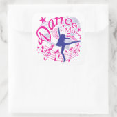 Dance mama vierkante sticker (Tas)