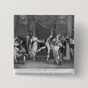 Dance mania, 1809 vierkante button 5,1 cm