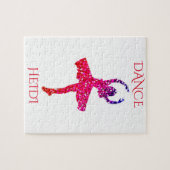 DANCE meisjes puzzel met persoonlijke naam. (Horizontaal)