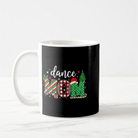Dance Mom Christmas Buffalo Plaid Leopard Santa Ha Koffiemok (Links)