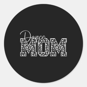 Dance Mom Leopard Cheetah Funny Dancing Lover Moth Ronde Sticker