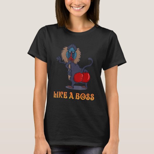 Dance Monkey - Als een bazaar aap met rood T-shirt (Voorkant)