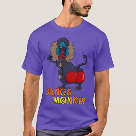 Dance Monkey babonaap met rood stuifje T-shirt (Voorkant)