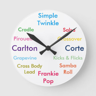 Dance Moves Clock Ronde Klok