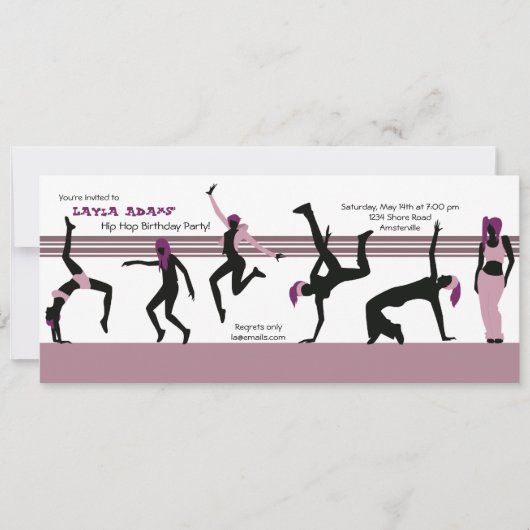 Dance Moves Uitnodiging (Voorkant)