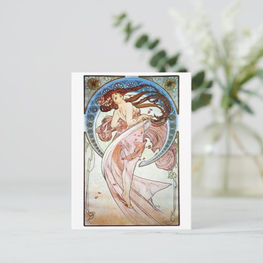 Dance, Mucha Briefkaart (Staand voorkant)