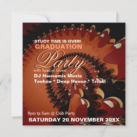 Dance Music Diplôme Invitations spéciales de soiré (Devant)