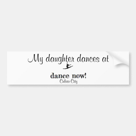 Dance Now Bumpersticker (Voorkant)