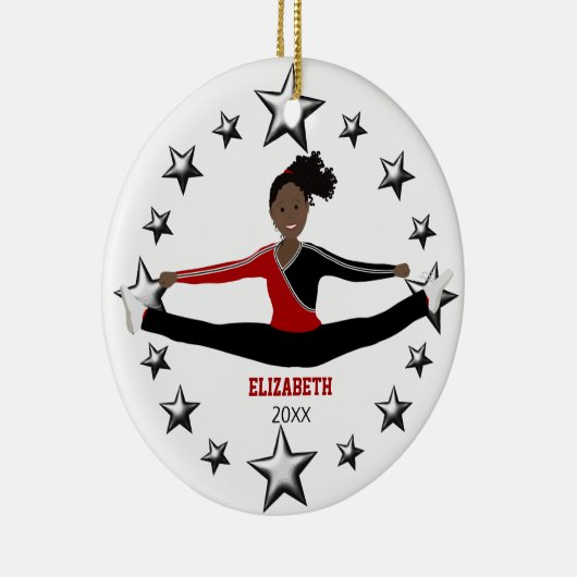 Dance of Cheer African Red en Black Keramisch Ornament (Rechts)