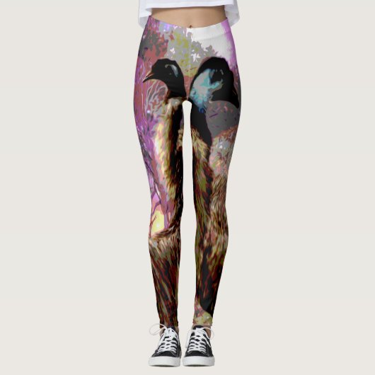 Dance of the emu Waterverf, Leggings (Voorkant)