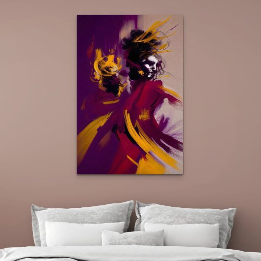 Dance Of The Mind – Expressive Abstract Figure Canvas Afdruk