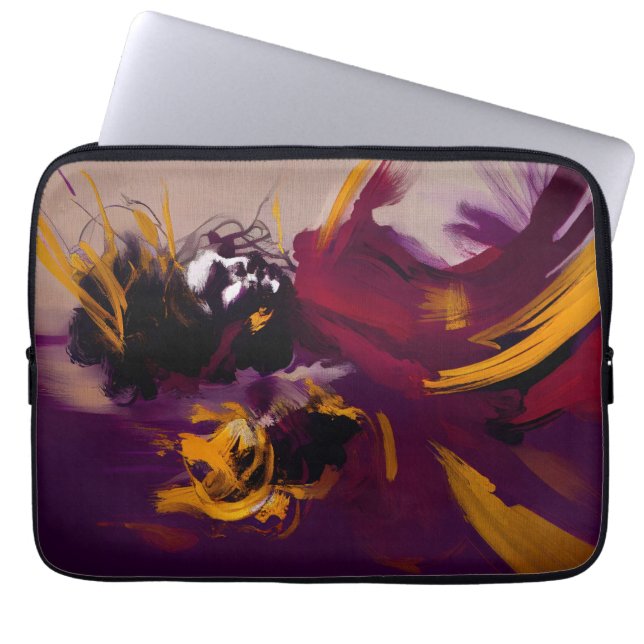 Dance Of The Mind – Expressive Abstract Figure Laptop Sleeve (Voorkant)