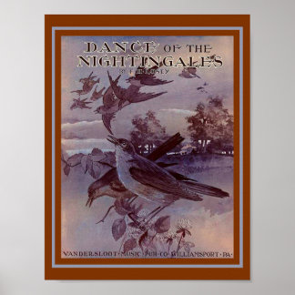 Dance of the Nightingales Music Hoesje copy Poster