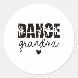 Dance oma van een dansergrootmoeder ronde sticker